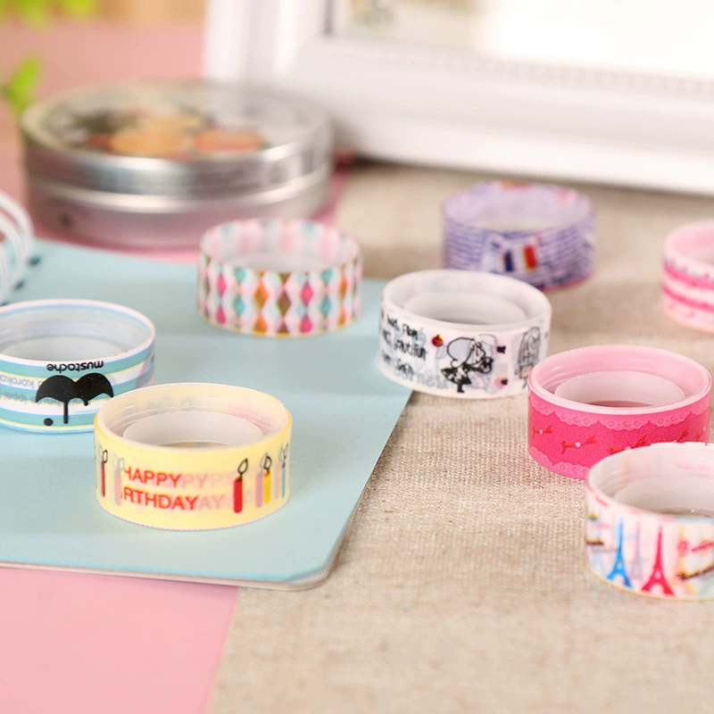Набор было washi ленты с мультяшными рисунками, корейский стиль, assorted фигурки ко дню рождения, маленькие декоративные рулоны