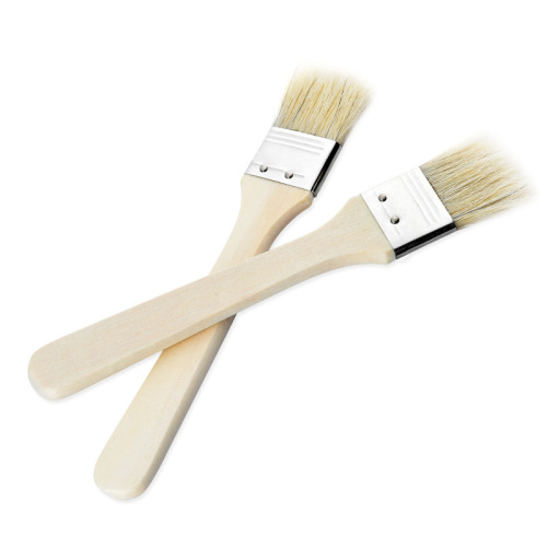 Wholesale baking brush seasoning brush barbecue tools food pig hair brush oil brush wooden handle brush bulk order