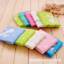 三层纱布童巾棉25*50厂家直销儿童毛巾提花卡通三层纱布童巾