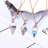 Cartoon metal multicoloured necklace, accessory, Aliexpress, wish, wholesale