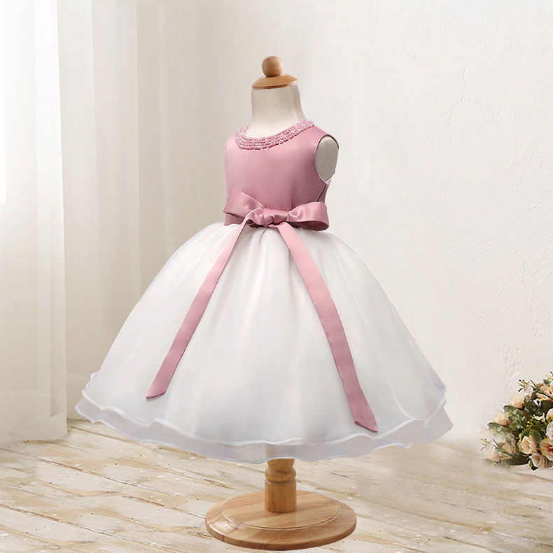 Girls Lace Dress Princess Dress Children's Wedding Dress Dress Baby Hundred Day Tutu Skirt One Piece