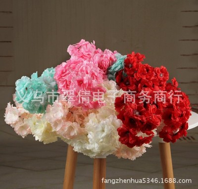 simulation cherry blossoms Pear branch Trigeminal Green leaf cherry blossoms Wedding decoration a living room to ground High sticks