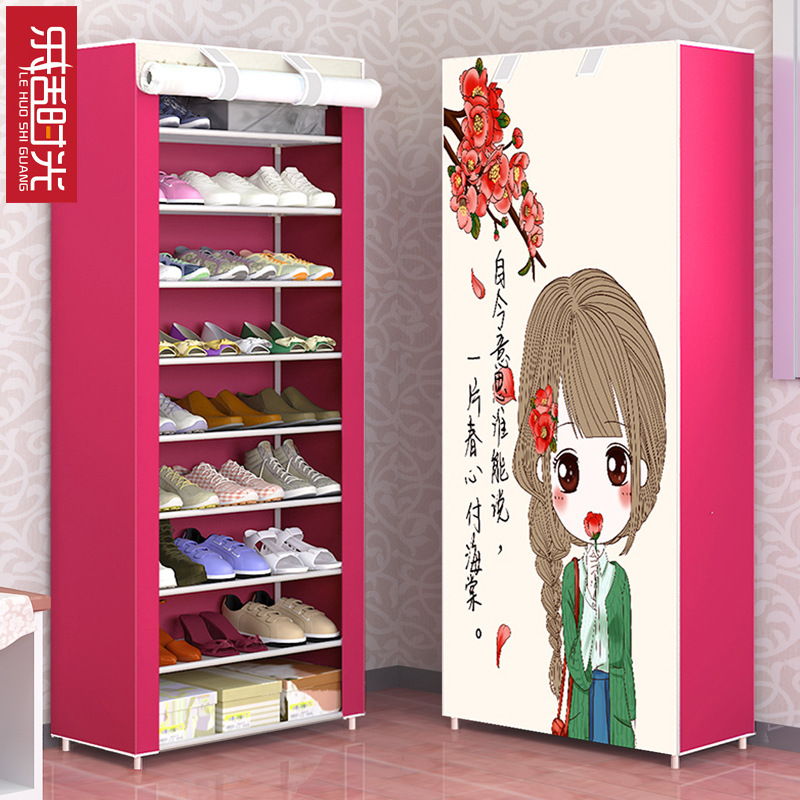 Shoe rack simple multi-storey household dust assembly economy dormitory bedroom small shoe shelf storage cabinet shoe cabinet