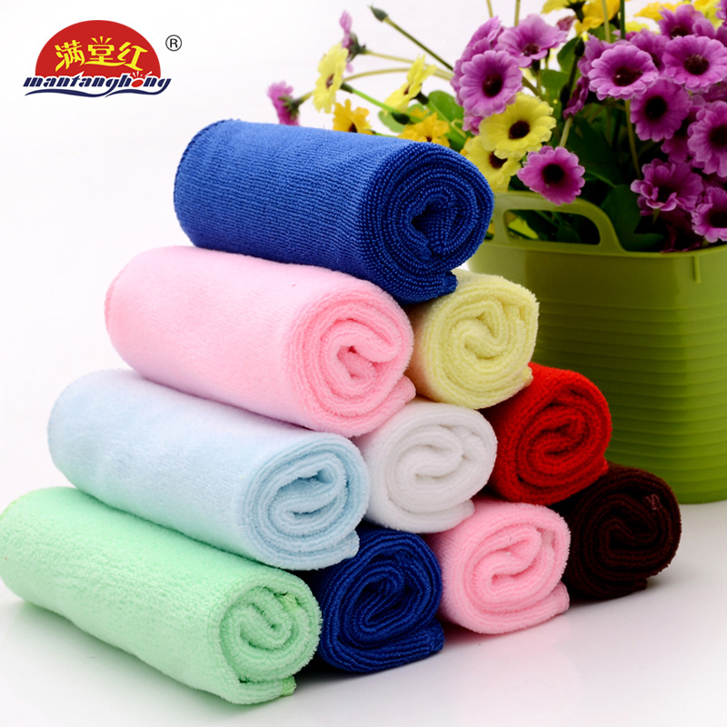 Towel manufacturers supply microfiber 30*30 square towel thickened absorbent multifunctional towel gifts