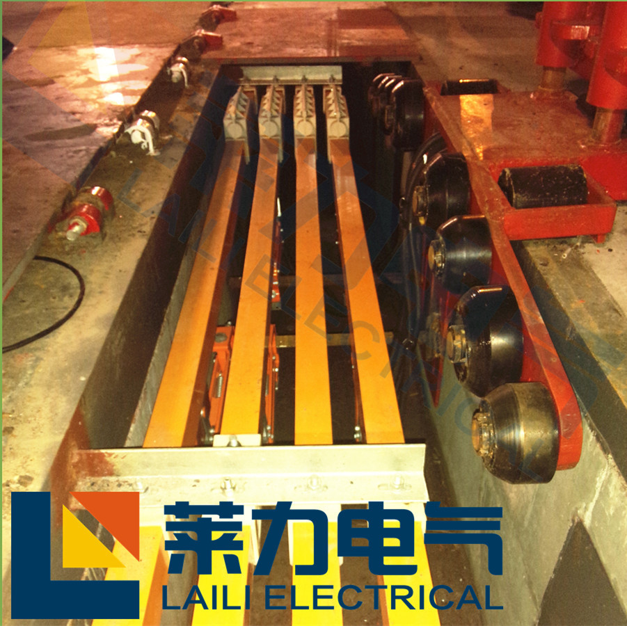 扬州莱力门机地沟滑触线翻板机构FB-01地沟滑线盖板翻板小车电线