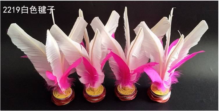 鹅毛彩色毽子_16