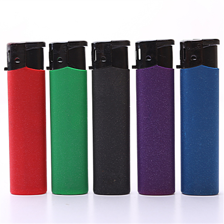 一次性塑料打火机加厚防爆磨砂圆机广告定制logo印刷厂家批发五色