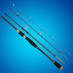 碳素路亚竿多节便携式四节路亚竿直柄枪柄插接式远投竿海竿钓鱼竿