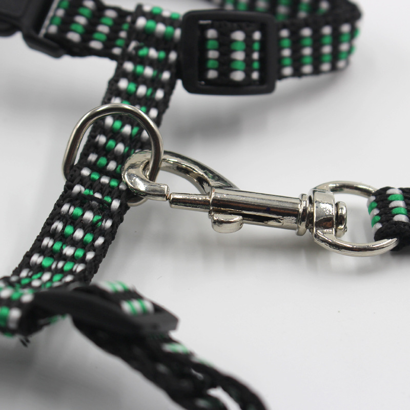 Mascota en forma de I cuerda de tracción de nylon tejida Cadena de gato pequeño gato perro traje de tracción cuerda de gato cómodo