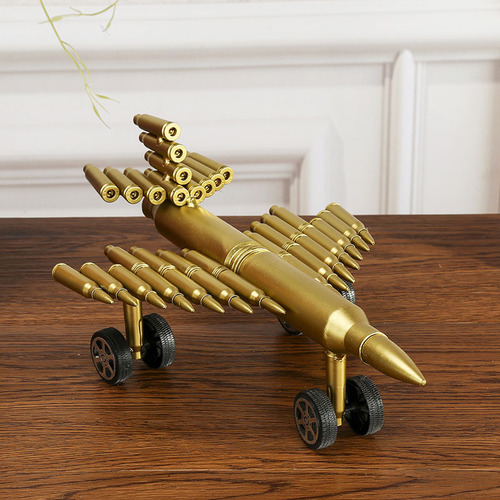 Wholesale bullet shell crafts, scenic tourist souvenirs, home decorations, craft gifts, 14.5 two-section aircraft
