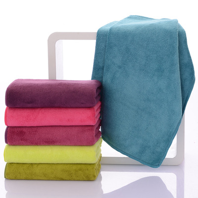 Thick towel dry 35*75 Superfine Fiber towel customized logo Buffing water uptake Hairdressing Manufactor wholesale