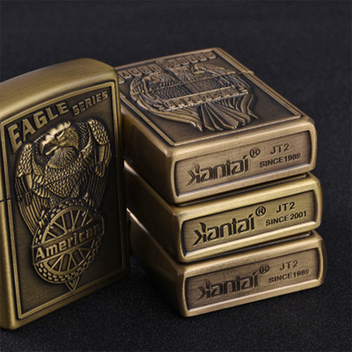 JT6017 Jiantai kerosene lighter wholesale metal portable grinding wheel open flame windproof cigarette lighter direct sale