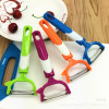 Creative home colorful fashion long handle peel cutting knife fruit peel cutting plastic handle epithelier fruit planer