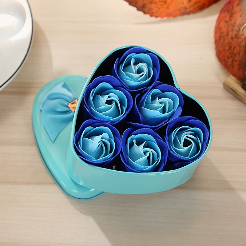 Soap, creative wedding flowers, tin box contains rose, creative gift, custom-made