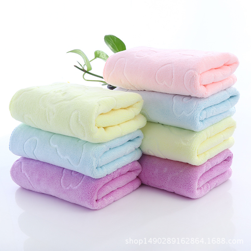 Microfiber Towel 400 Little Bear Embossing Catcher soft Skin-friendly Super water uptake Manufactor wholesale