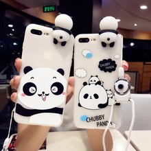 趴趴熊貓iphone7/8p手機殼適用蘋果11pro硅膠12卡通xsmax保護套xr