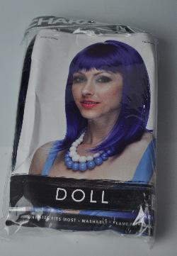 Estilo europeo y americano cos / party peluca popular fiesta cubierta de cabeza de fábrica cabello liso