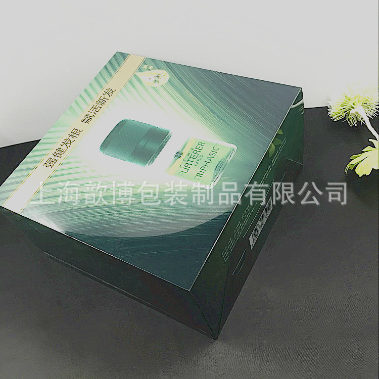 批量生产好品质PVC塑料折盒 护发精油包装盒，加工价