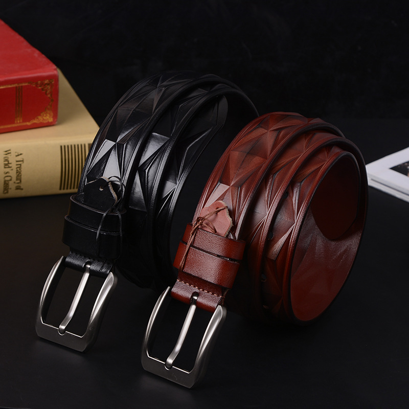 Men's belt casual leather men's belt hig...