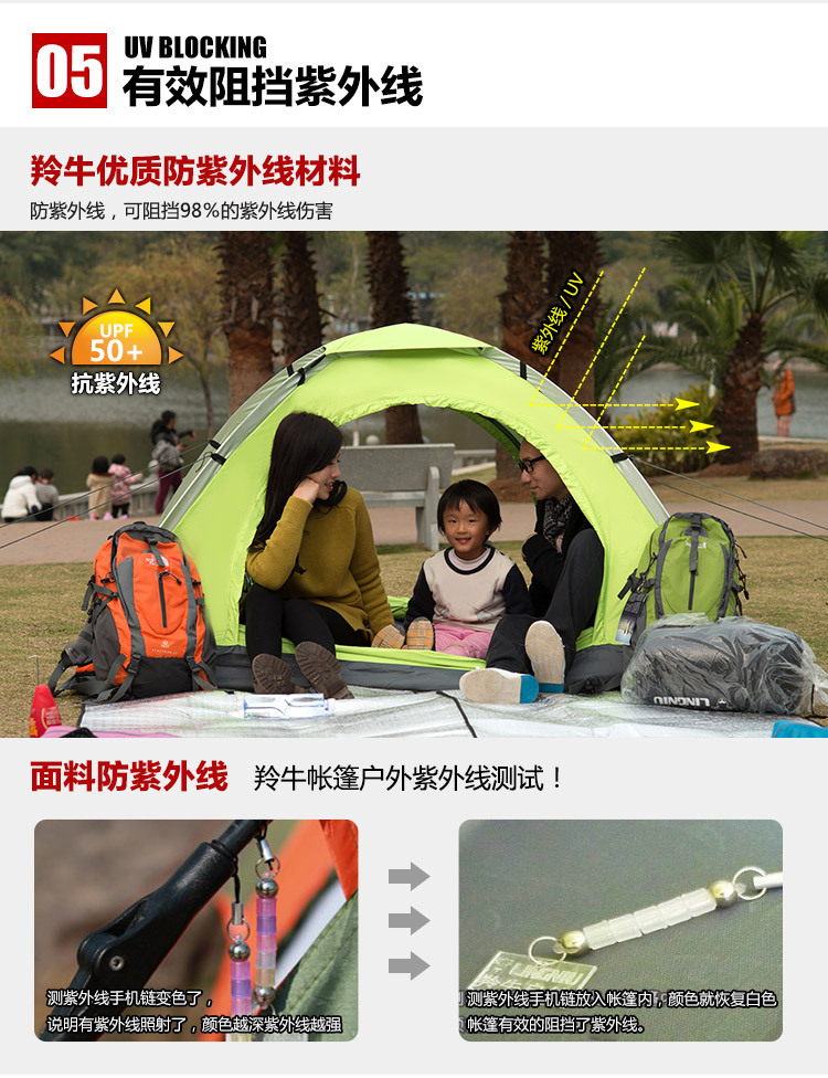 Takin 2 doors 1 skylight double tent number: LN-ZP002-02
