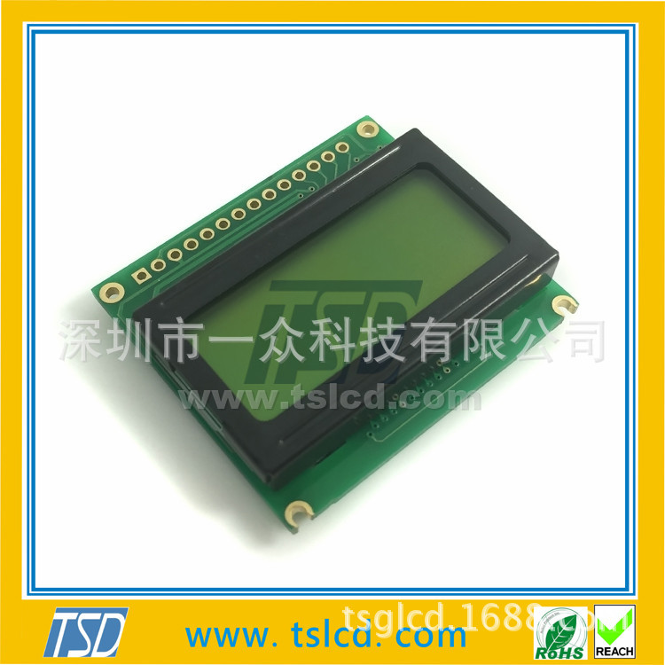 液晶显示屏 8*2点阵模组 黄绿膜 仪器仪表用 lcd显示