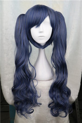 cosplay動漫假髮黑執事 夏爾少爺女裝 雙虎夾灰藍混cos假髮