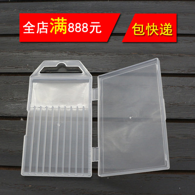 PP钻头盒10格透明塑料小盒子塑料包装容器塑料盒收纳盒针盒配件盒