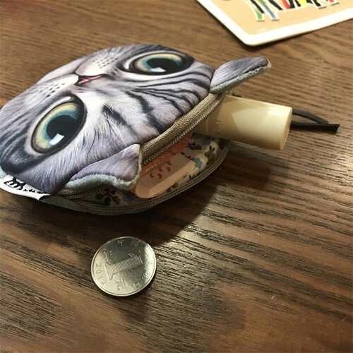 Cat Wallet for Women, Cute Fabric Mini Zipper Coin Purse, Creative Student Cat Face Bag, Dropshipping One Piece