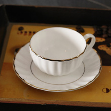 骨瓷咖啡杯碟咖啡具鑲金南瓜牛奶杯碟可加LOGO