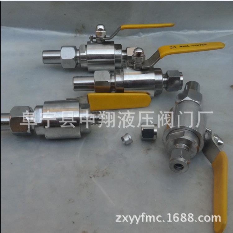 D14不锈钢单卡套式球阀.304/316仪表美标球阀.3/4片式低压球阀