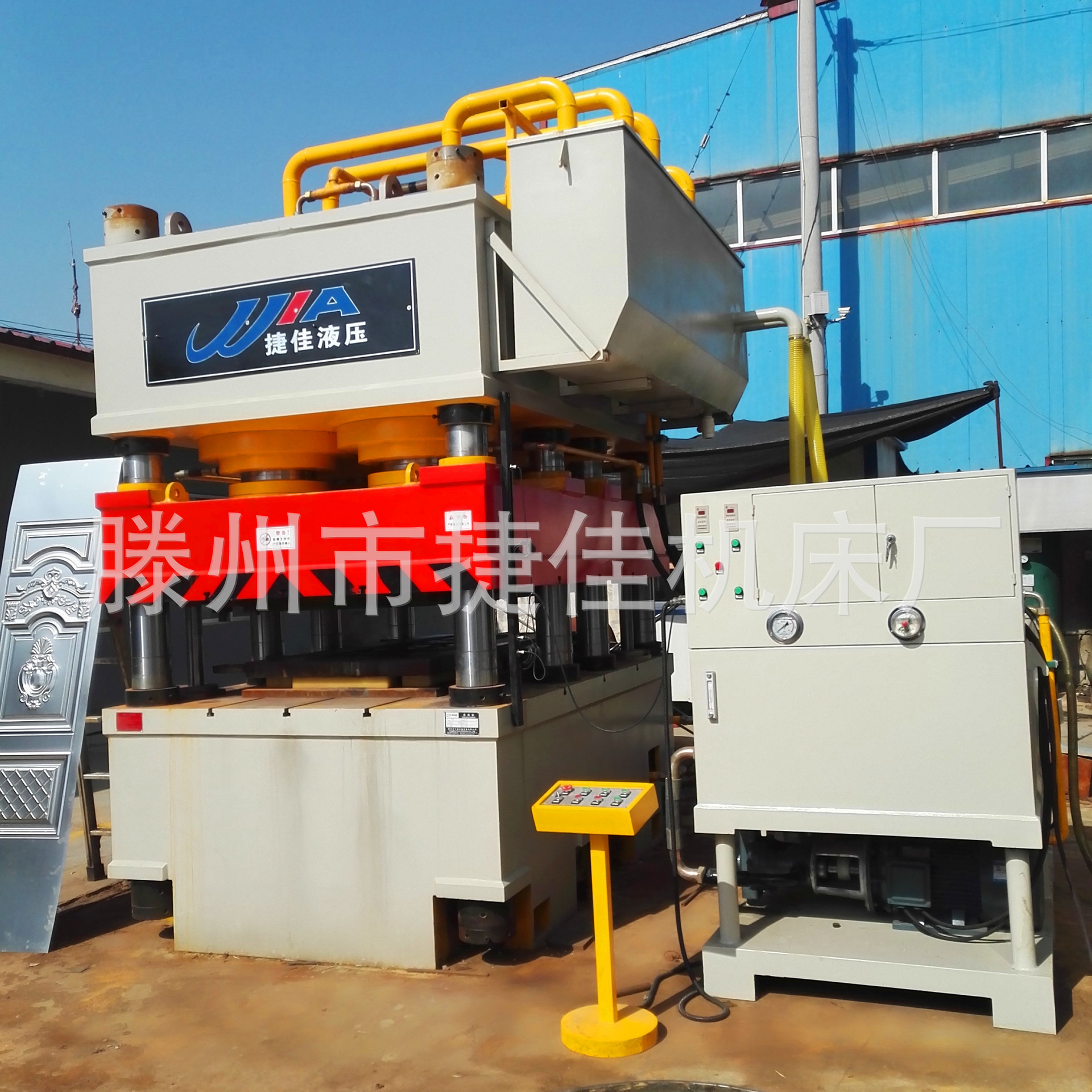 直供3000t门板压花液压机,钢木门压花成型设备 铁门压花压型机