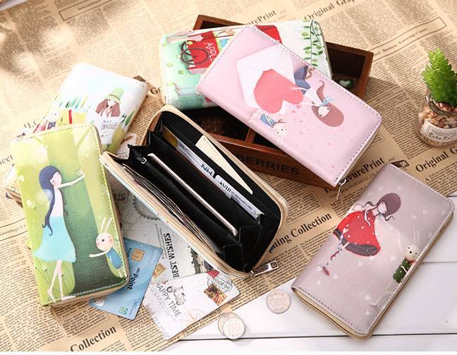 Korean Fashion Style New Laser Card Holder Double-sided Card Slot Zipper Coin Purse display picture 3