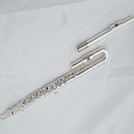 哈麦伦初学者儿童弯管长笛乐器双笛头C调乐队演奏专业考级镀银