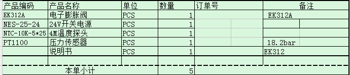 ek312产品配置