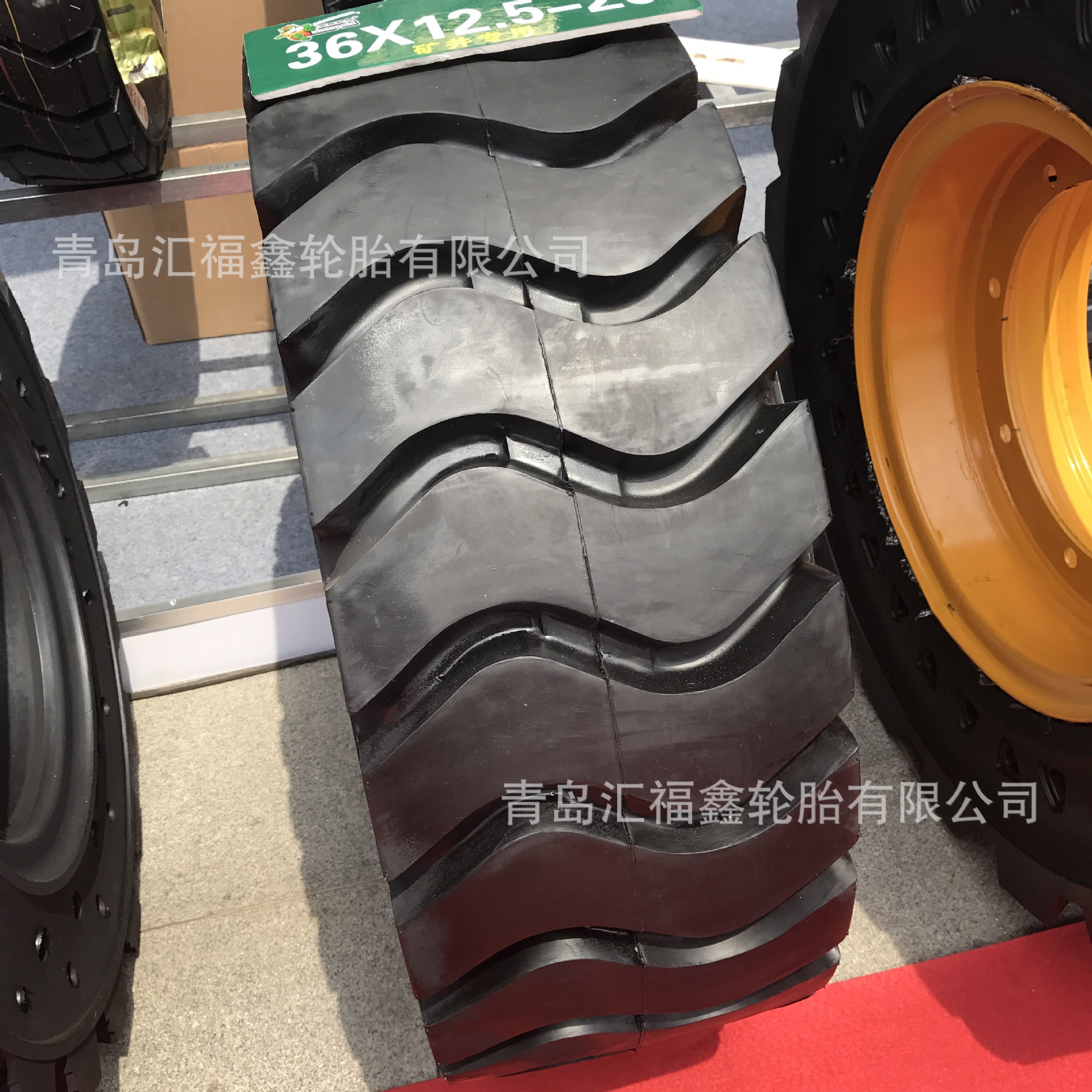 现货销售 实心叉车轮胎 36X12.5-20 煤矿区轮胎