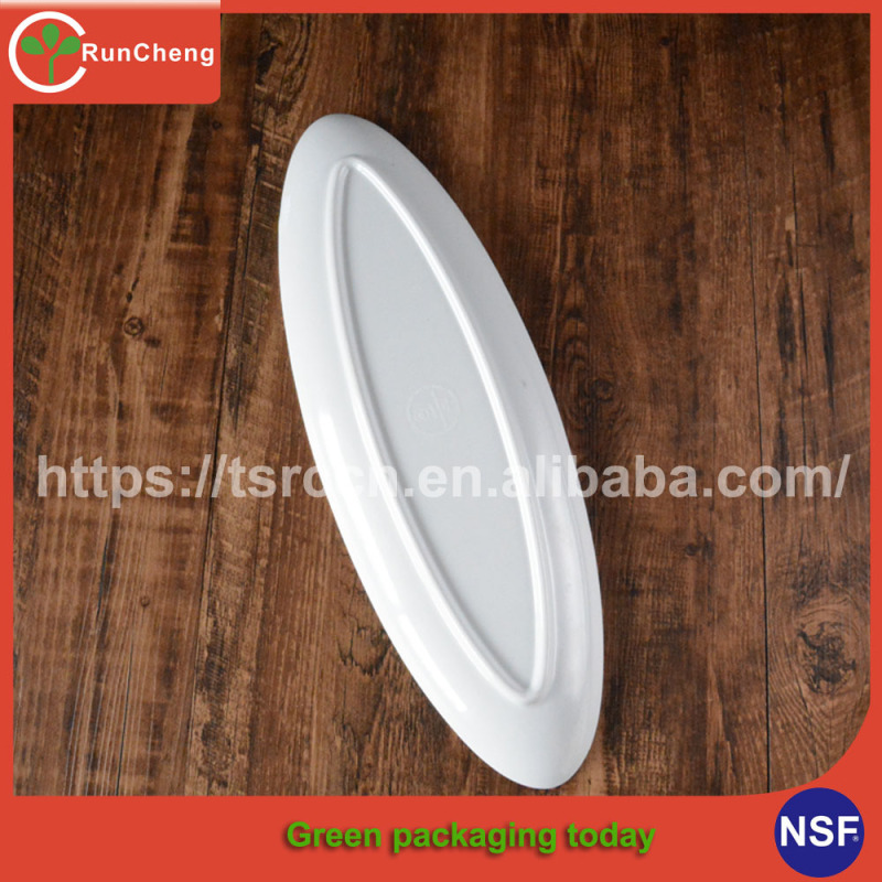 Oval melamine sushi dish