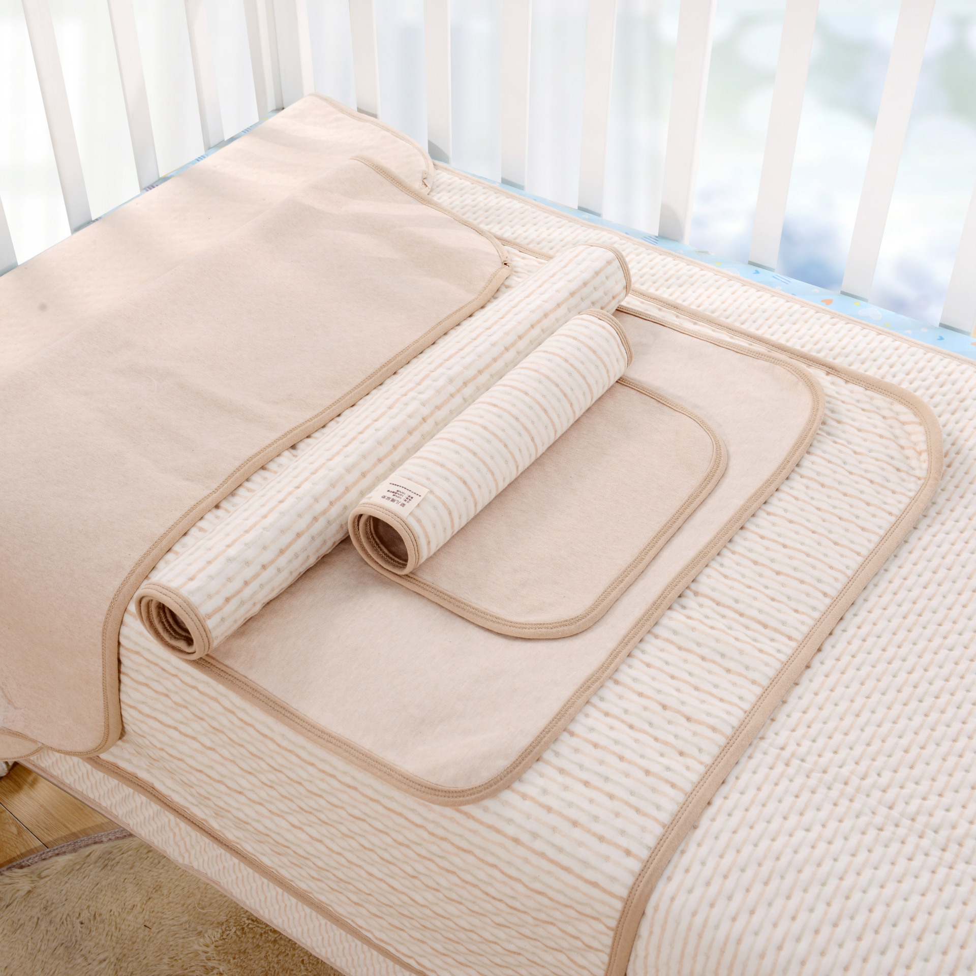 隔尿墊雙面彩棉可洗透氣嬰兒隔尿墊 純棉防水新生兒床墊 大姨媽墊