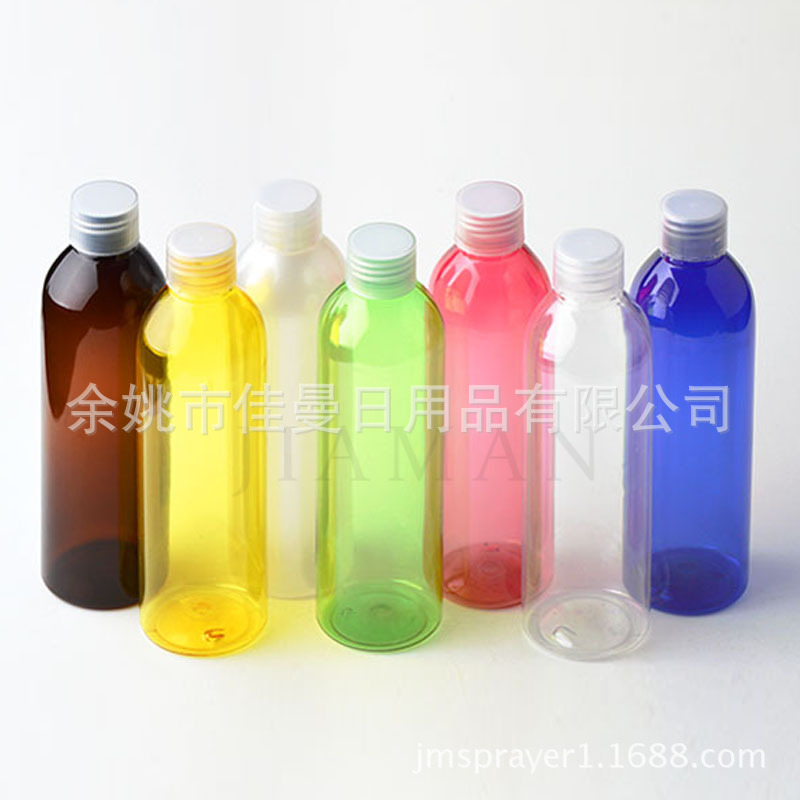 250ml圆瓶PET空瓶卸妆水瓶清洗剂塑料瓶纯露透明PET瓶