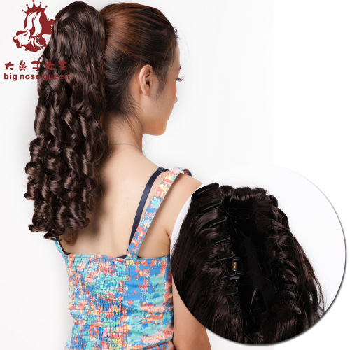 Brand Retro Claw Clip Long Volume Horse Tail Cross-border Wholesale European and American Fashion Women's Volume Horse Tail Hair Extensions