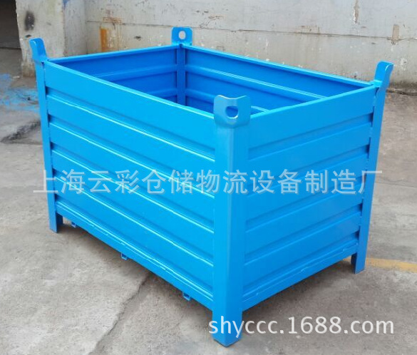 上海武汉汽车零部件周转料架钢制周转箱金属波纹板箱金属箱铁板箱