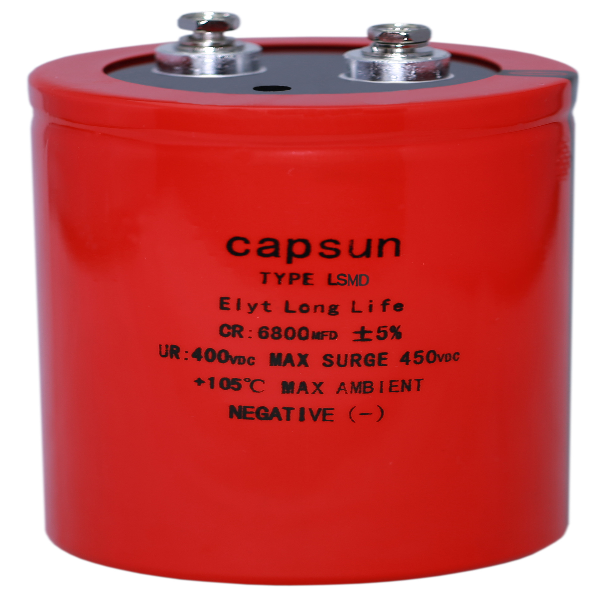 厂家 5800UF400V专业户外稳压电源用铝电解电容器 M6红色黑字
