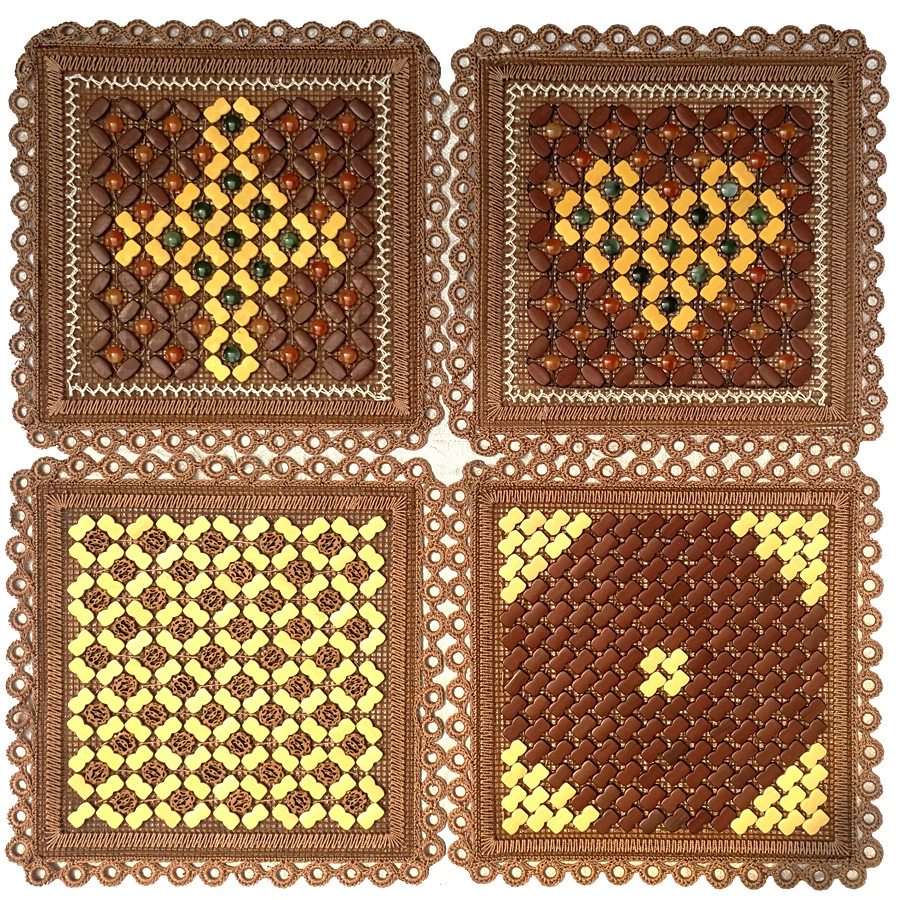 Летний кружевной бамбуковый коврик автомобильный бамбуковый коврик офисный стул для дома Коврик летний коврик цельный доставка