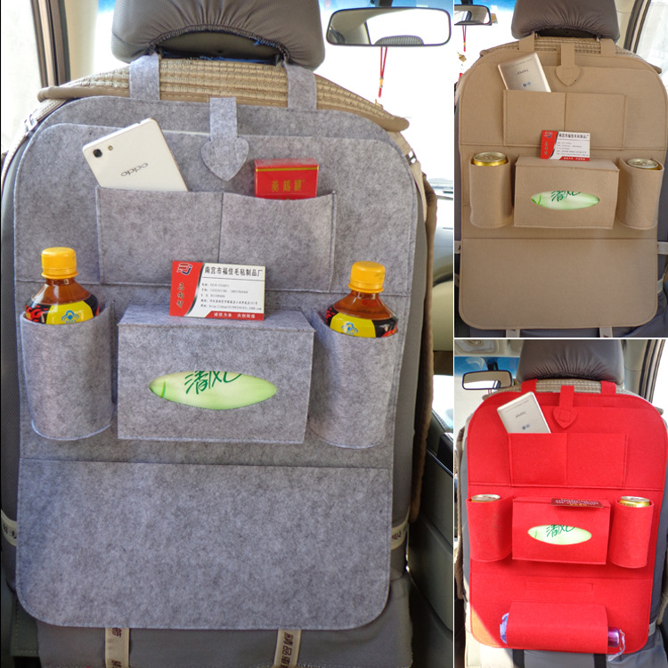 multi-function Car Seats Zhiwu Dai vehicle Storage bags Tissue box chair felt Storage bag
