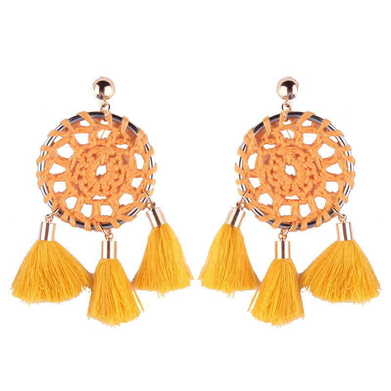 Ethnic Style Geometric Alloy Tassel Earrings display picture 3