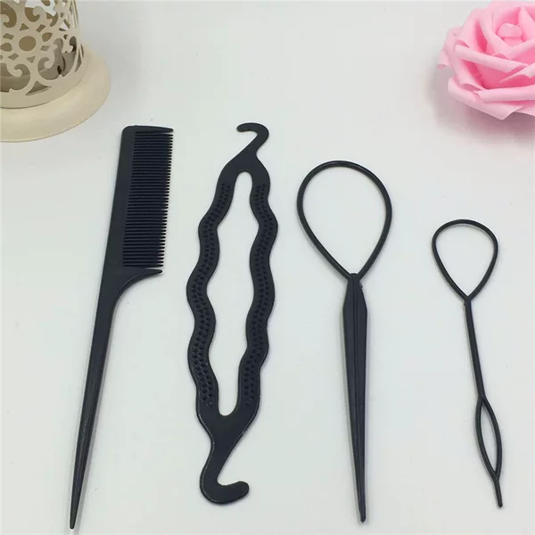 The four-piece set of hair-pulling needle hair-piercing needle ball head Bud multifunctional modeling tool artifact wholesale