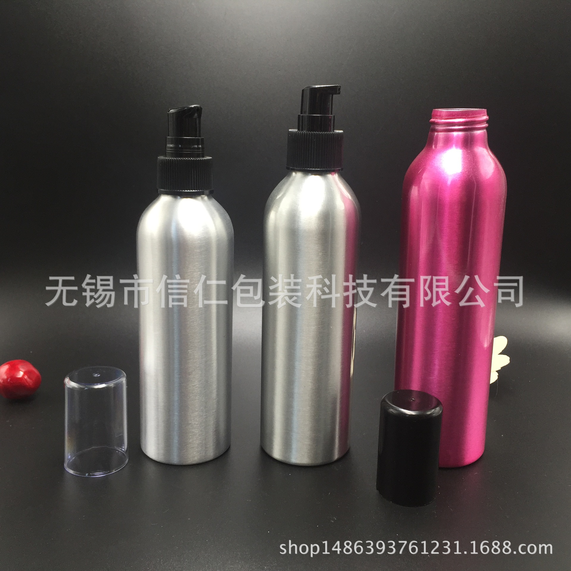 螺口铝瓶抛光上色丝印热转印精美螺纹口铝瓶【定制】