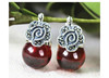 Agate onyx retro earrings, wholesale, silver 925 sample