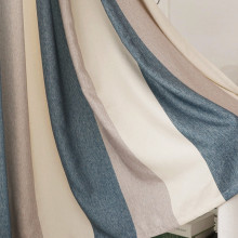 仿雪尼尔提花窗帘批发竖条简约韩式清晰窗纱成品定制加工卧室书房