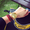 Japanese retro electronic golden watch for beloved suitable for men and women, simple and elegant design, thin strap