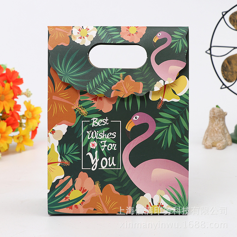 工厂批发 创意圣诞礼物包装手提袋 环保印花广告购物礼品纸袋批发